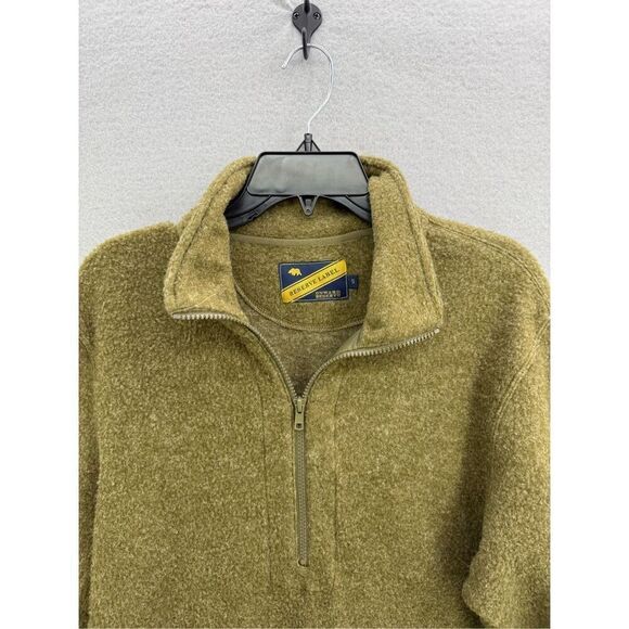 Onward Reserve Piper Brushed Fleece Olive Green 1/4 Zip Pullover Size S - Picture 5 of 9